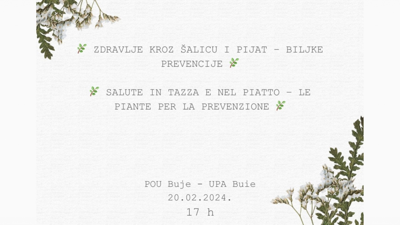 Ovog četvrtka u Bujama - Radionica 