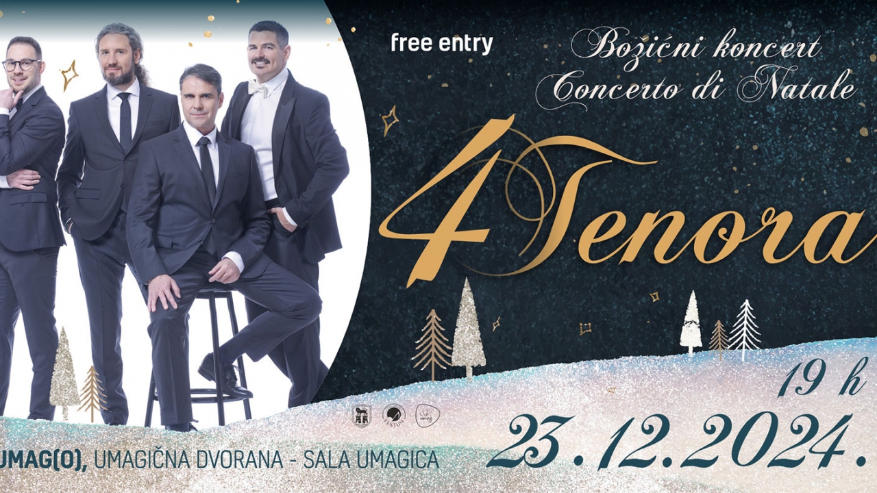 Večeras božićni koncert 4 Tenora