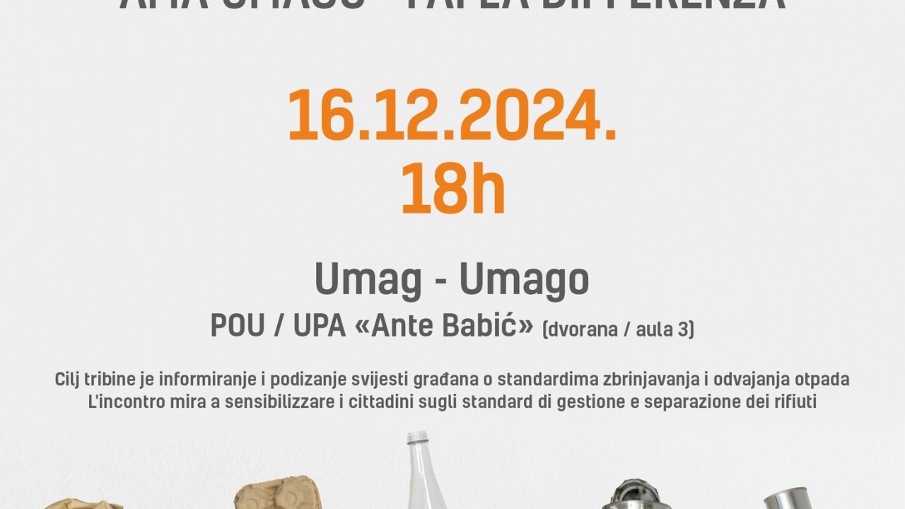 Tribina o odvojenom prikupljanju otpada u Umagu