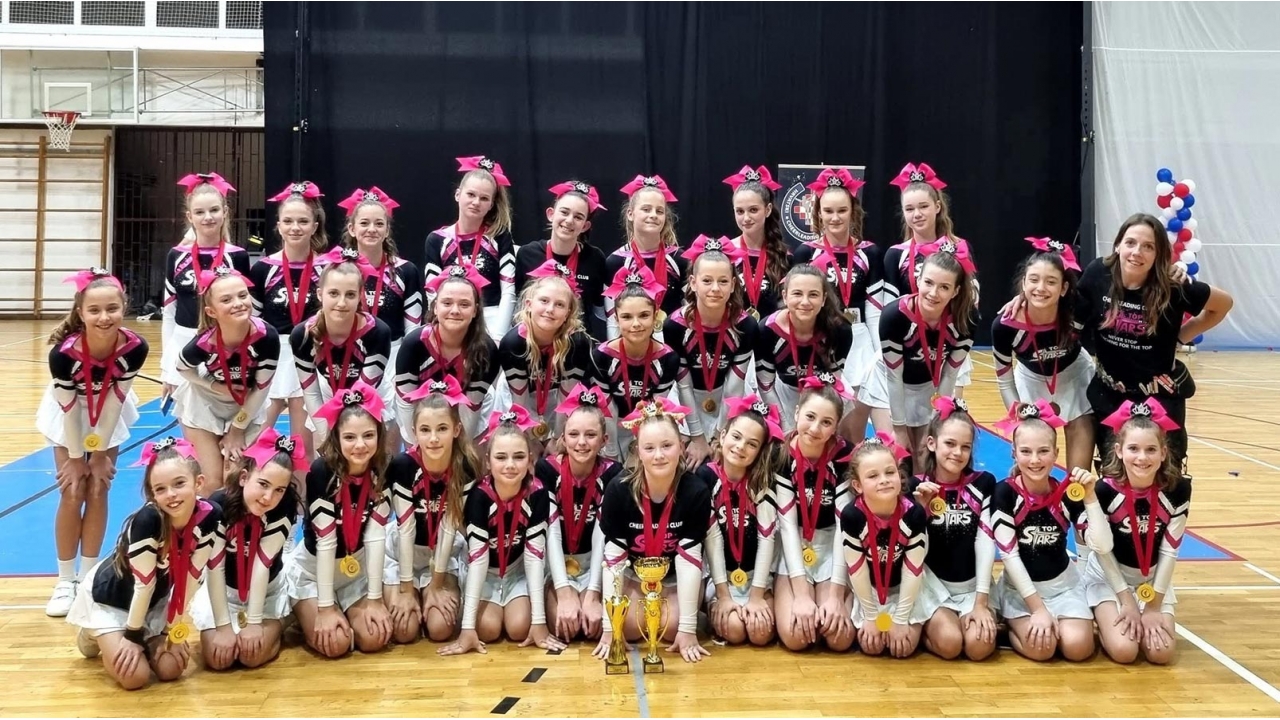 TopStars Cheerleading klub postigan sjajan uspjeh na državnom prvenstvu u cheerleadingu 2025.