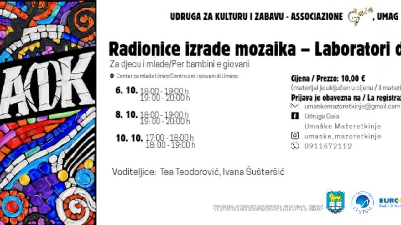 Udruga Gaia organizira radionice za izradu mozaika povodom 25. obljetnice