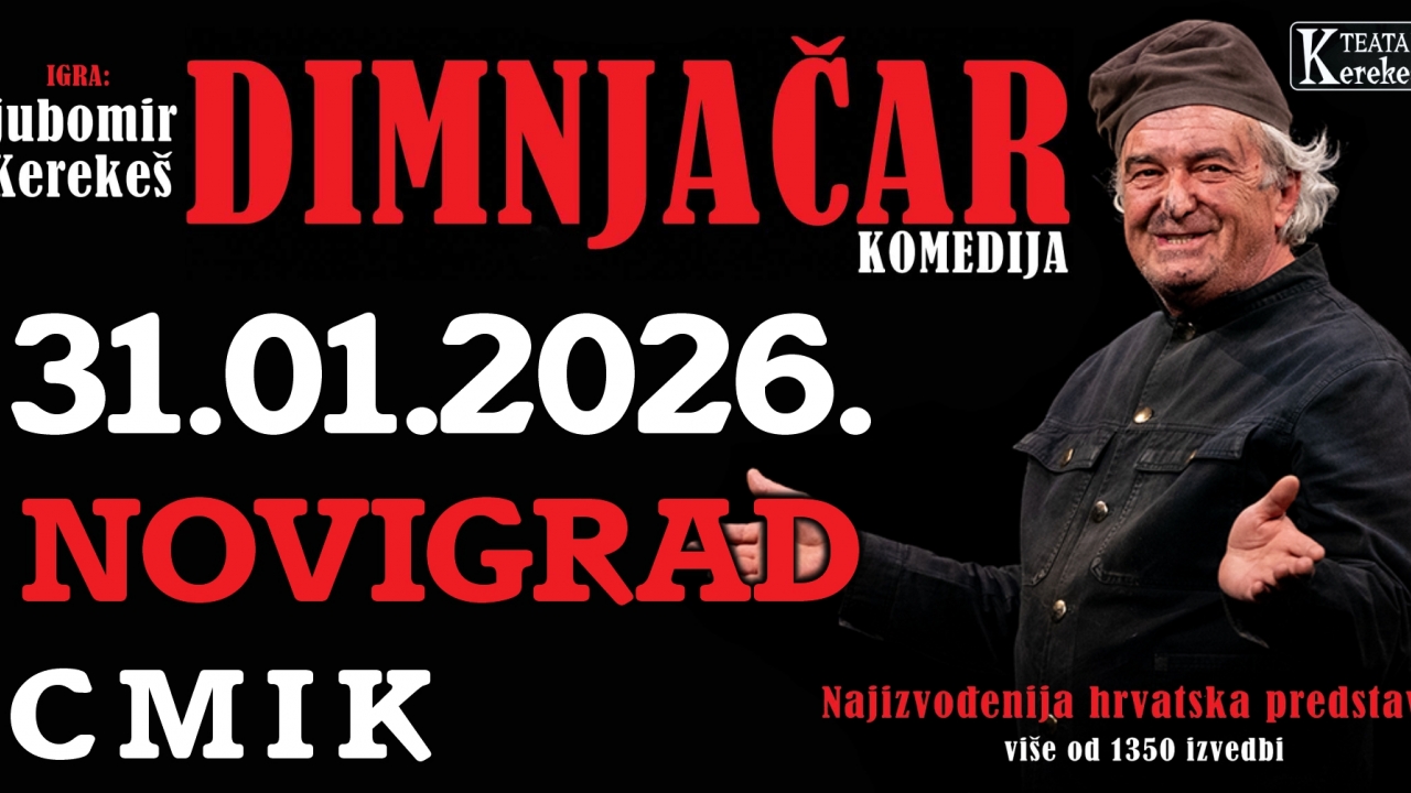 Najizvođenija hrvatska predstava stiže u Novigrad na samom kraju siječnja