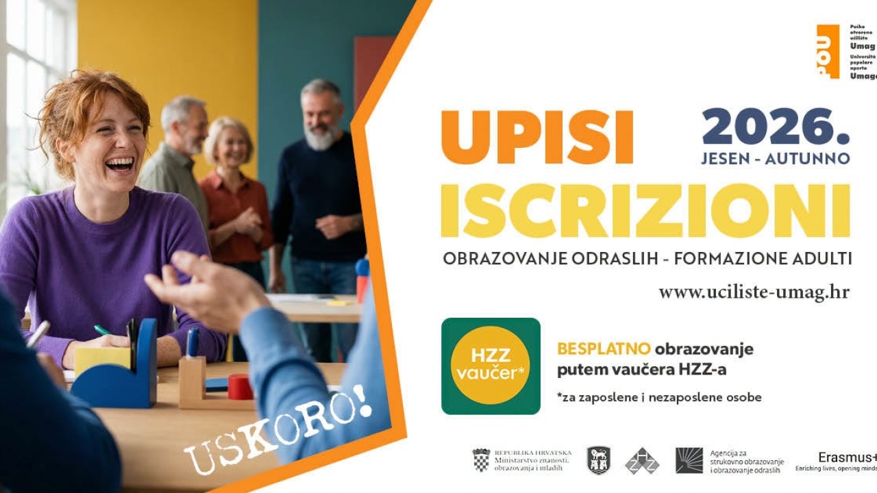 POU „Ante Babić“ Umag priprema nove programe: dostupno i besplatno obrazovanje putem HZZ vaučera