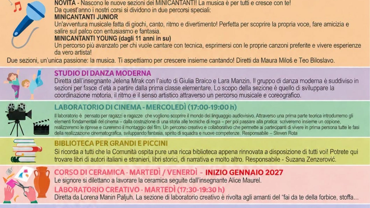 Zajednica Talijana „Fulvio Tomizza“ Umag otvara vrata: kreću upisi u brojne aktivnosti