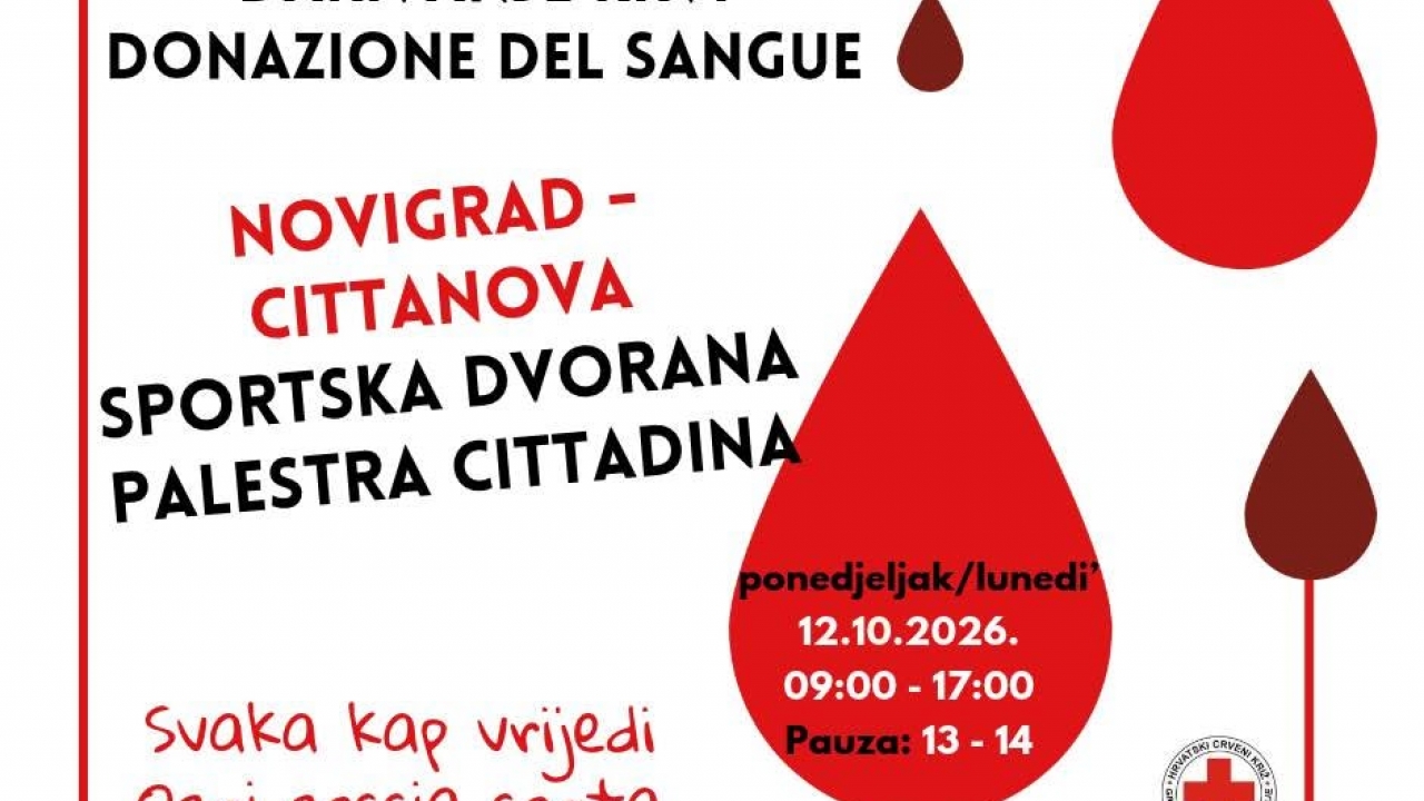 Danas akcija darivanja krvi u Novigradu