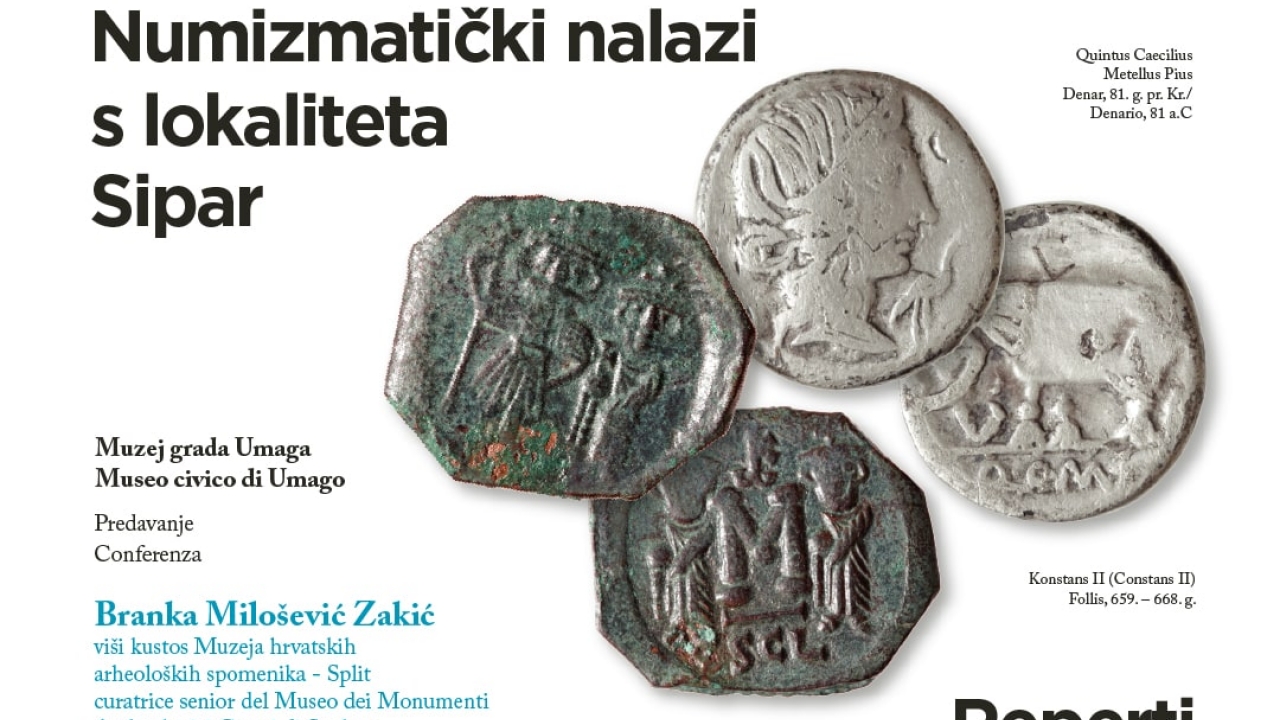 Predavanje 5.5. o numizmatičkim nalazima sa Sipra u Muzeju grada Umaga