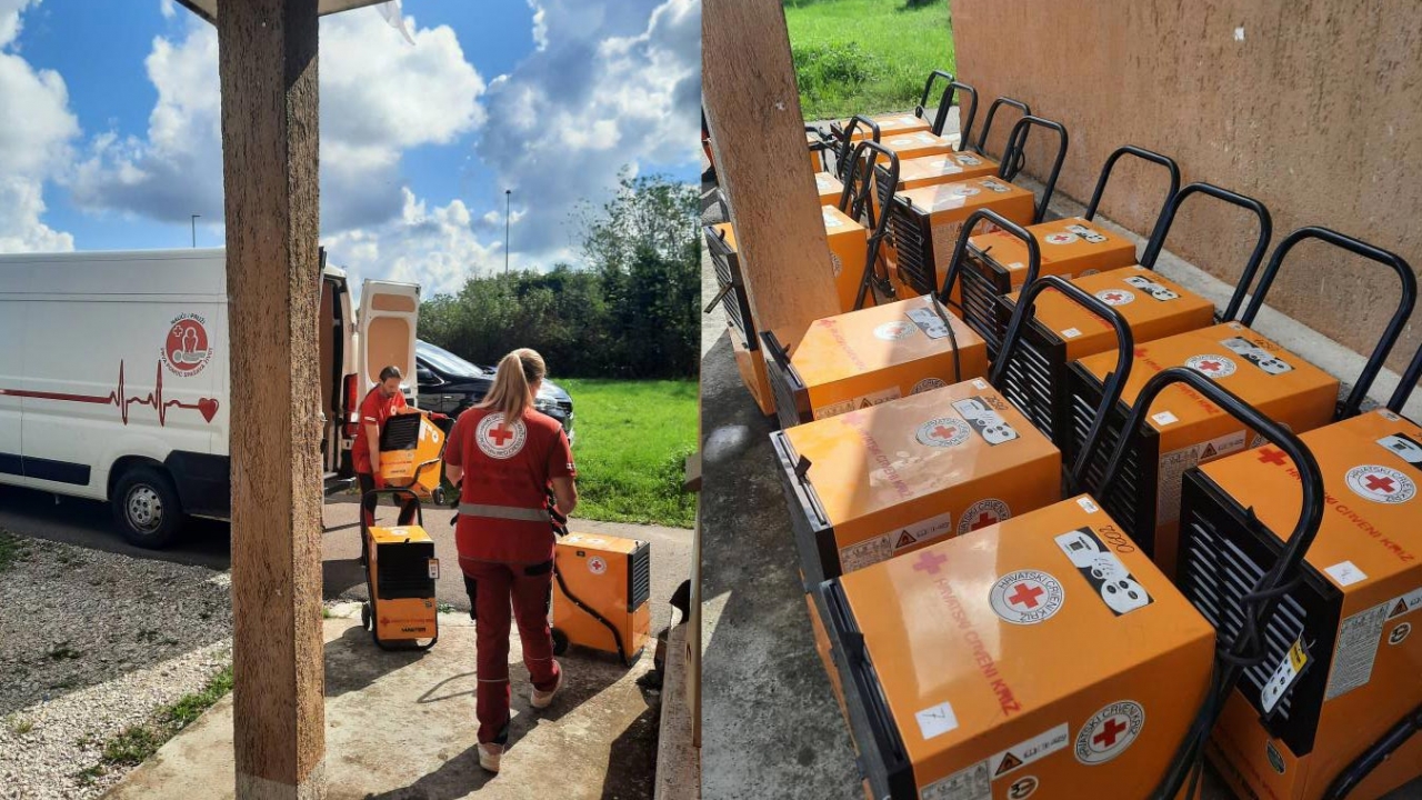 Crveni križ Bujštine distribuirao isušivače u četiri istarske jedinice lokalne samouprave