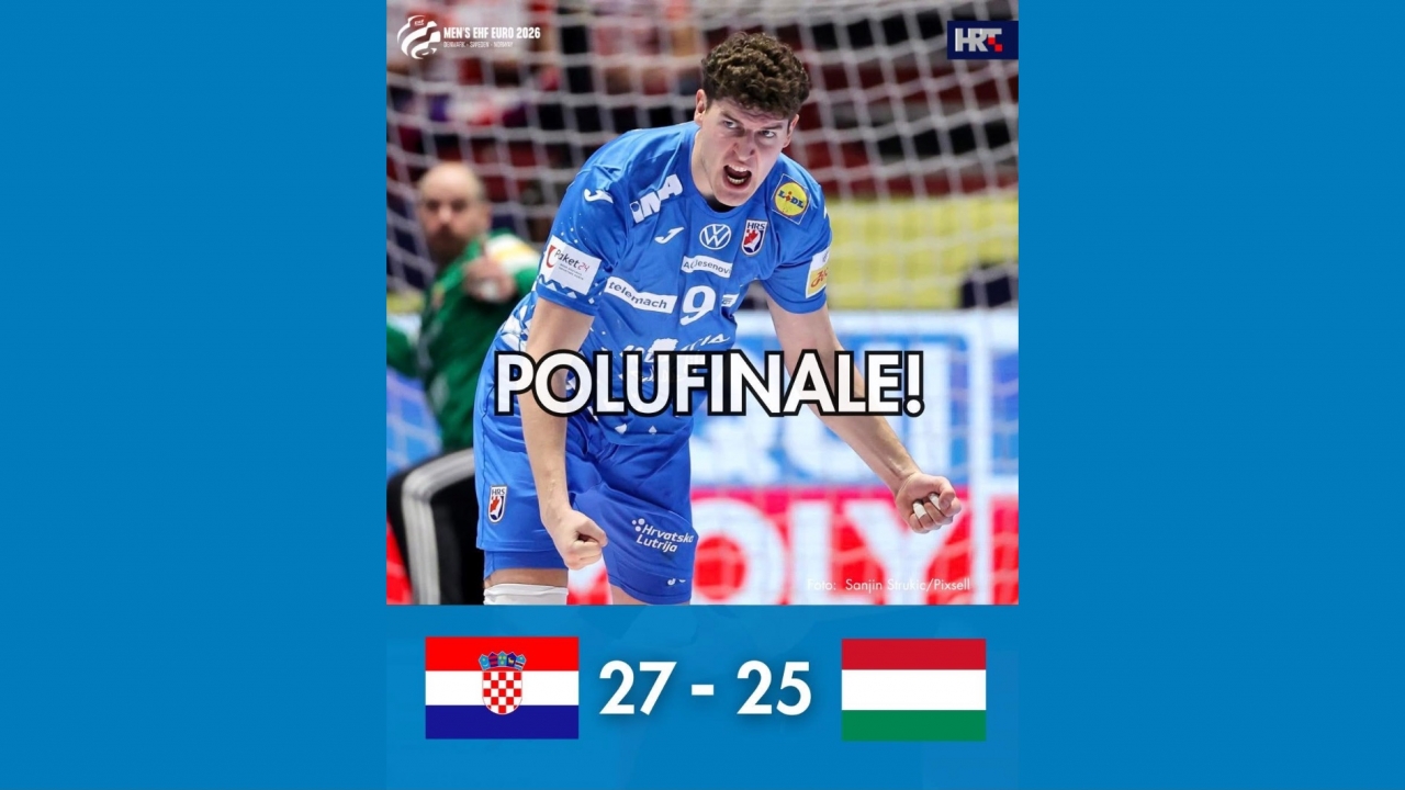 Hrvatska rukometna reprezentacija izborila polufinale Eura 2026
