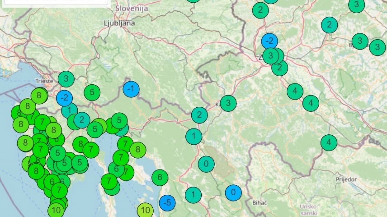 Vrijeme danas: kiša staje, bura jača 