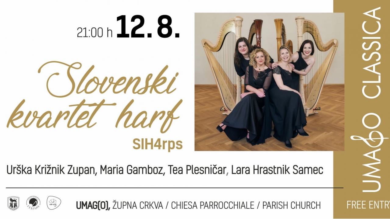 Slovenski kvartet harfi SIH4rps stiže u Umag u sklopu programa „Umago Classica“