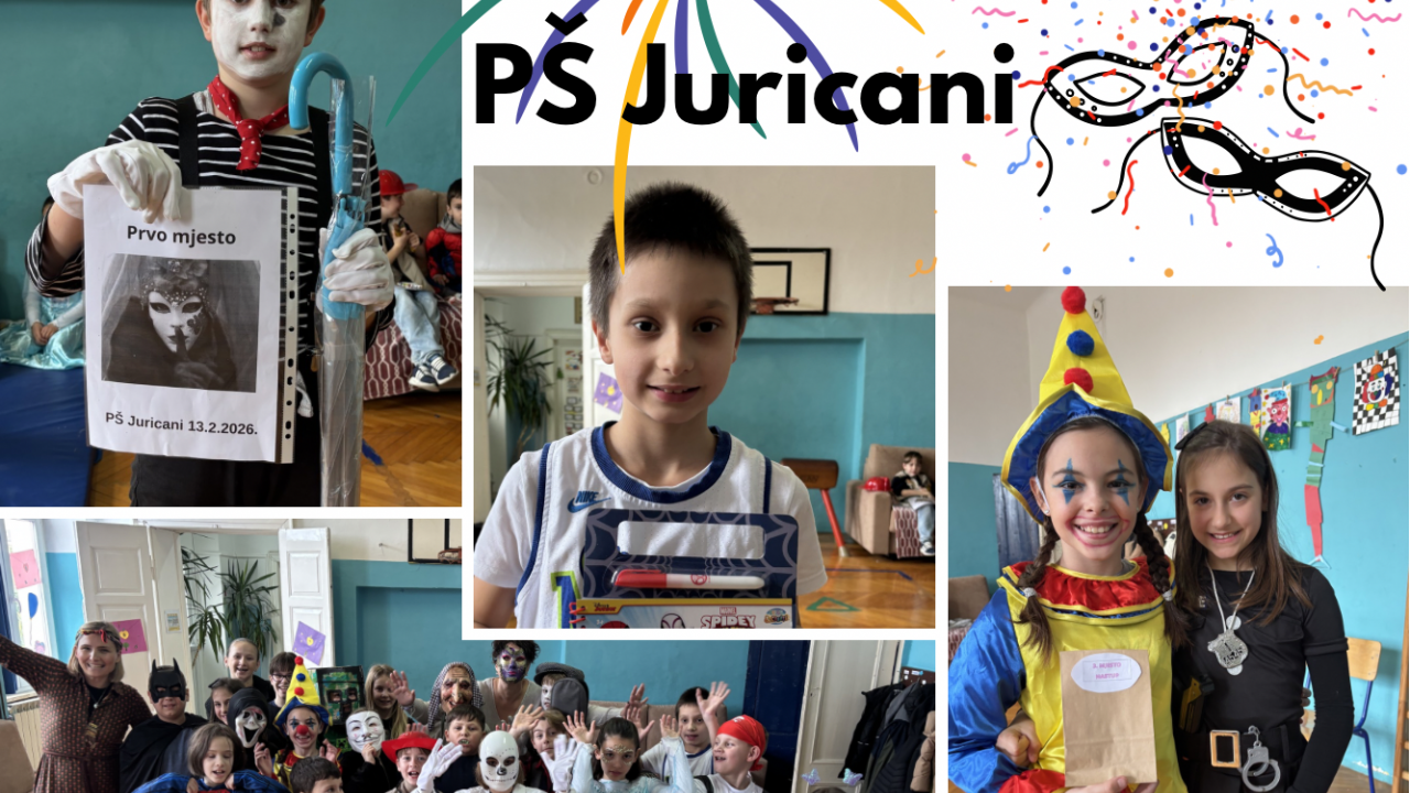 Vesele maškare u PŠ Juricani: učenici zablistali kreativnošću, plesom i glumom