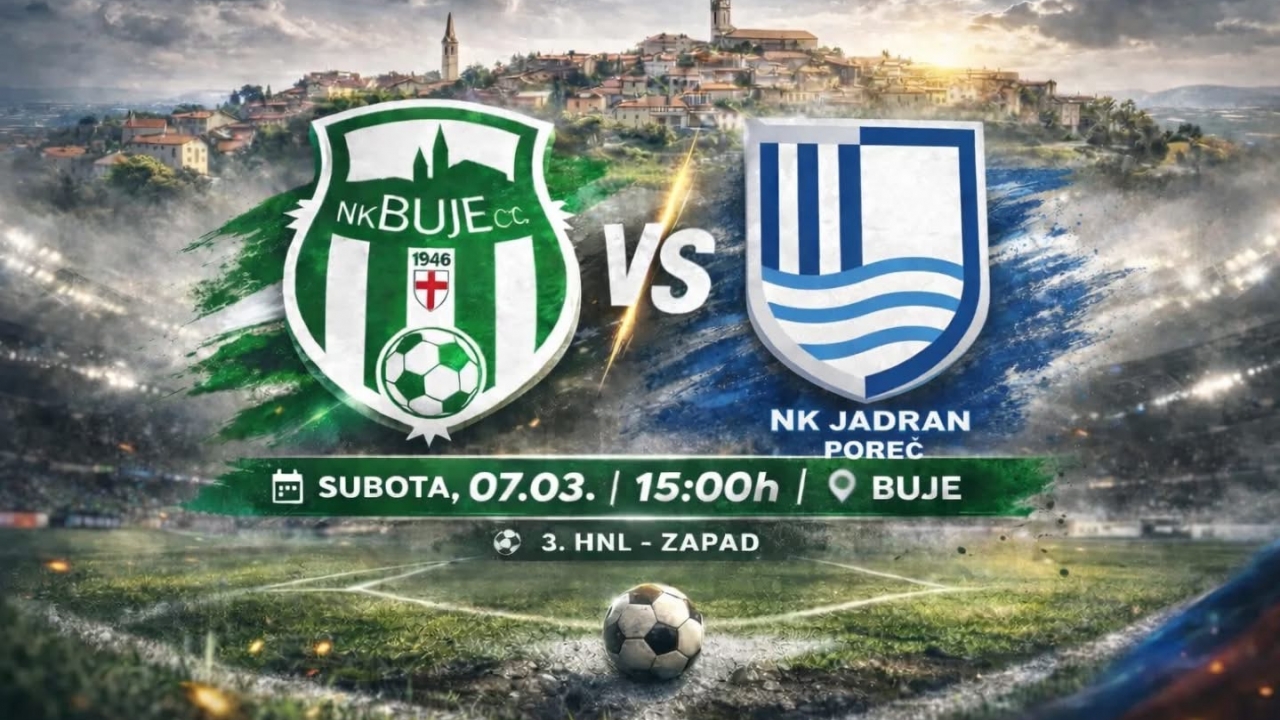 Nogometno proljeće u Bujama: NK Buje dočekuje NK Jadran Poreč