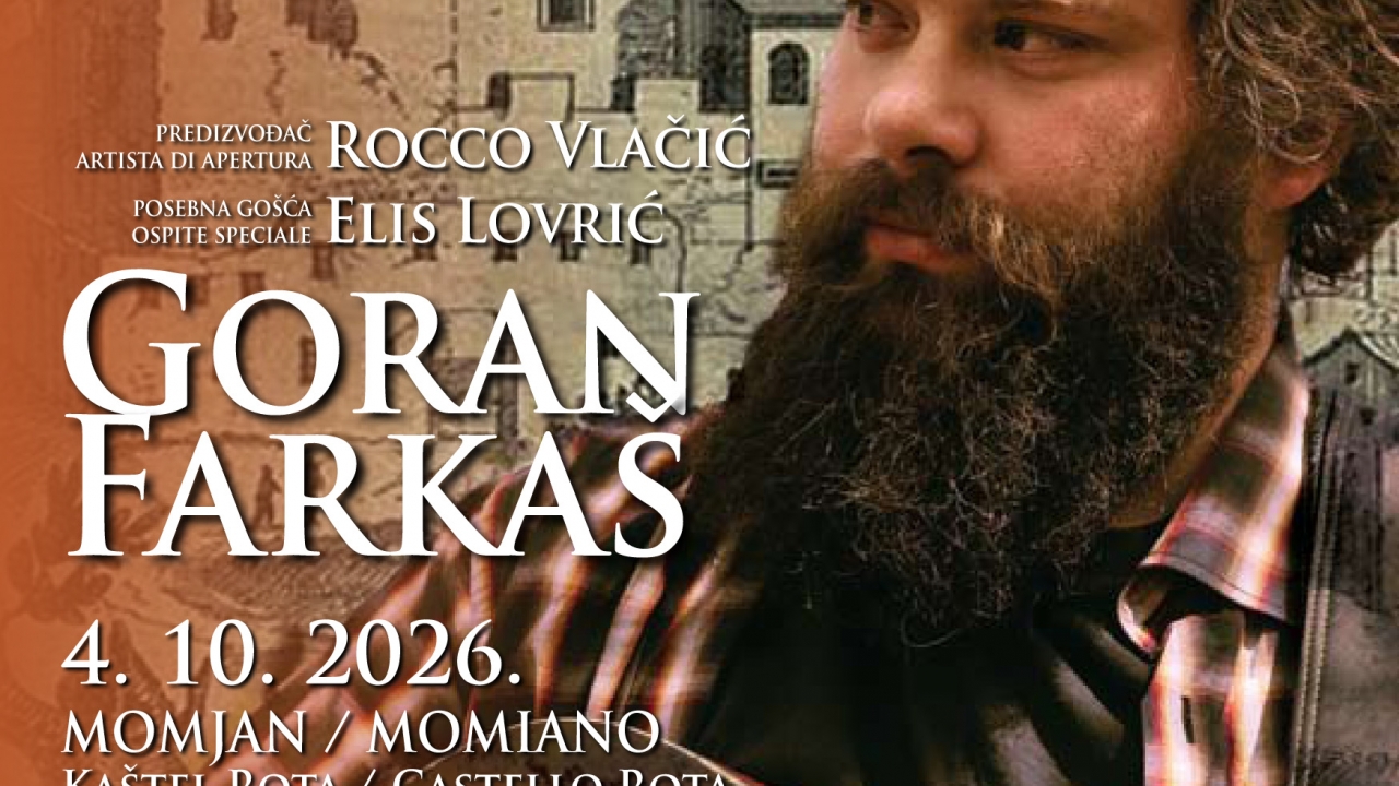 „Kantautori u kaštelima“ u nedjelju u Momjanu: nastupaju Goran Farkaš, Rocco Vlačić i Elis Lovrić