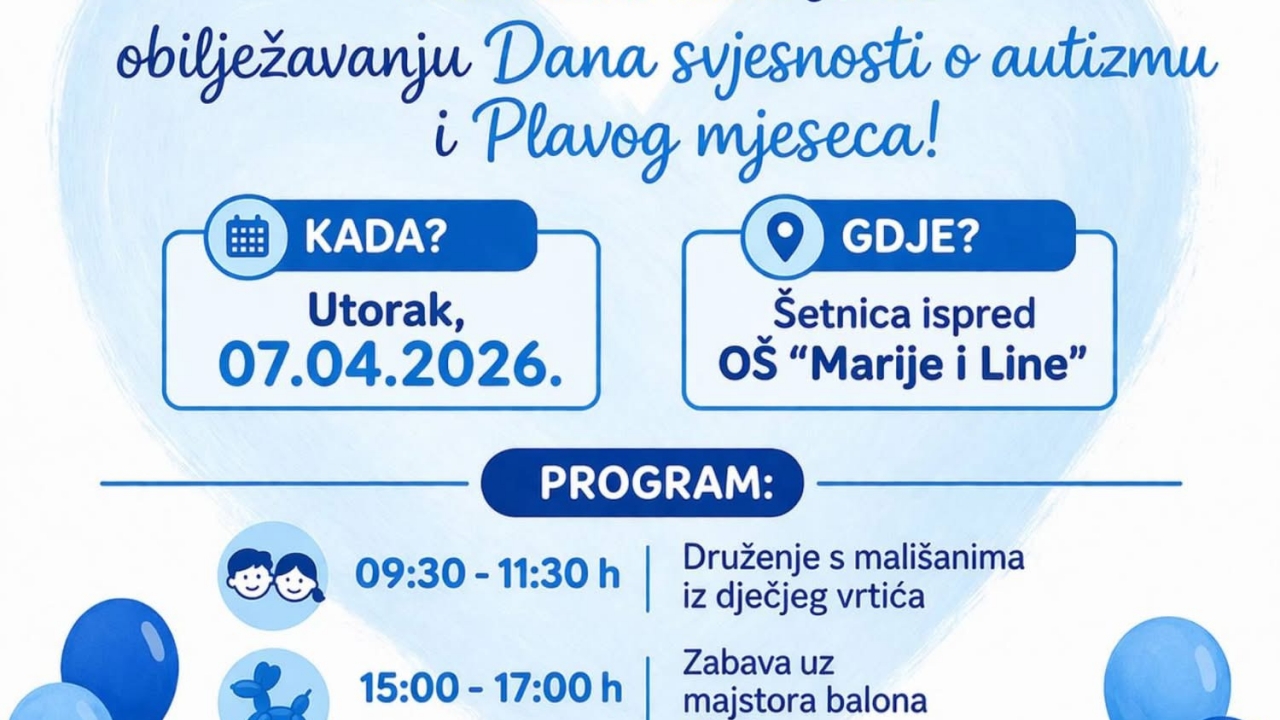 Danas Svjetski dan svjesnosti o autizmu – obilježavanje u Umagu 7. travnja
