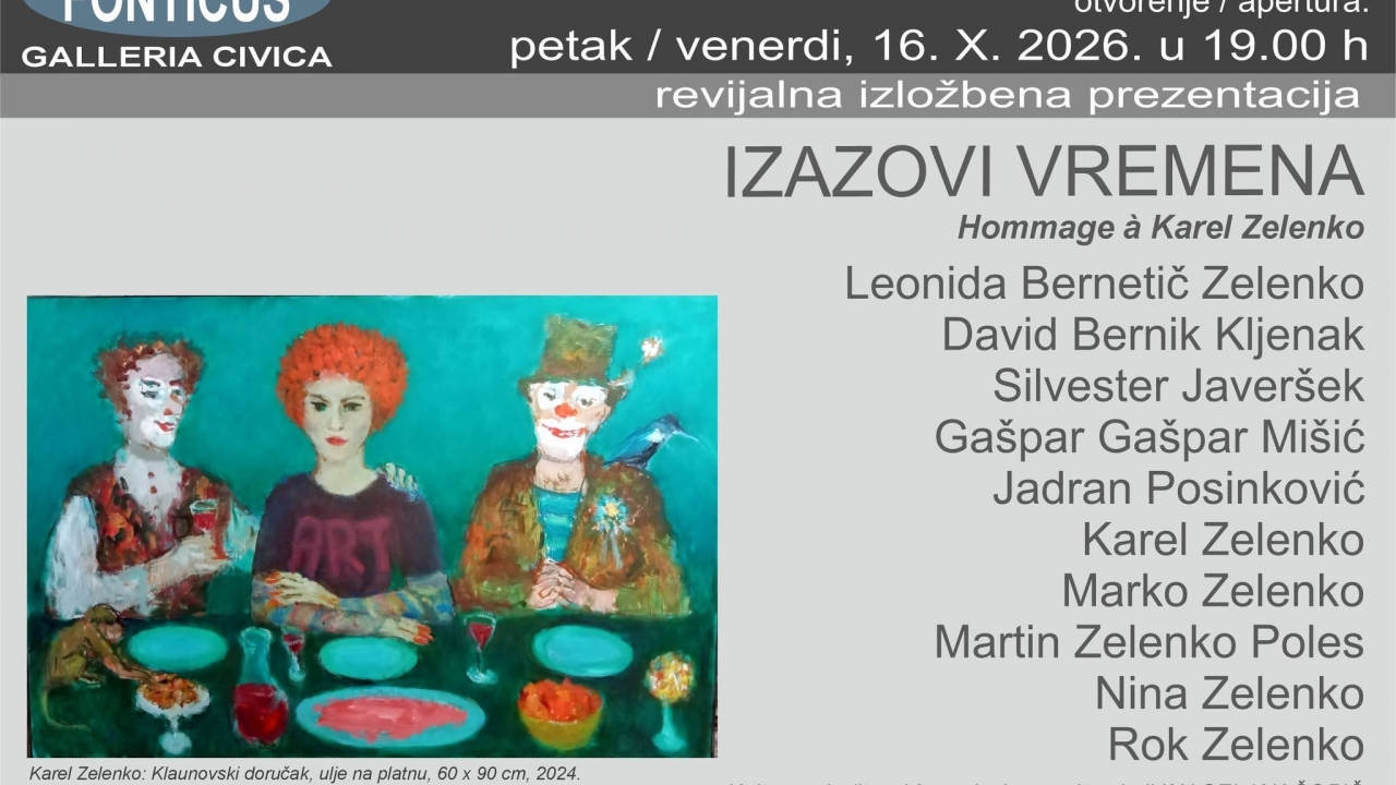 „Izazovi vremena“ u Grožnjanu: izložba u hommageu Karel Zelenku