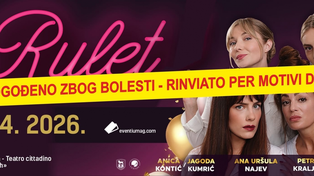 Odgođena komedija „Rulet“ danas u Umagu