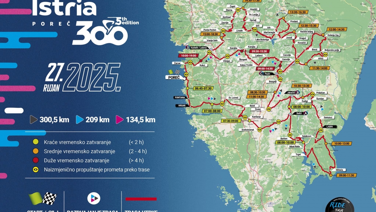 Ove subote na našim cestama biciklistički maraton Istria300