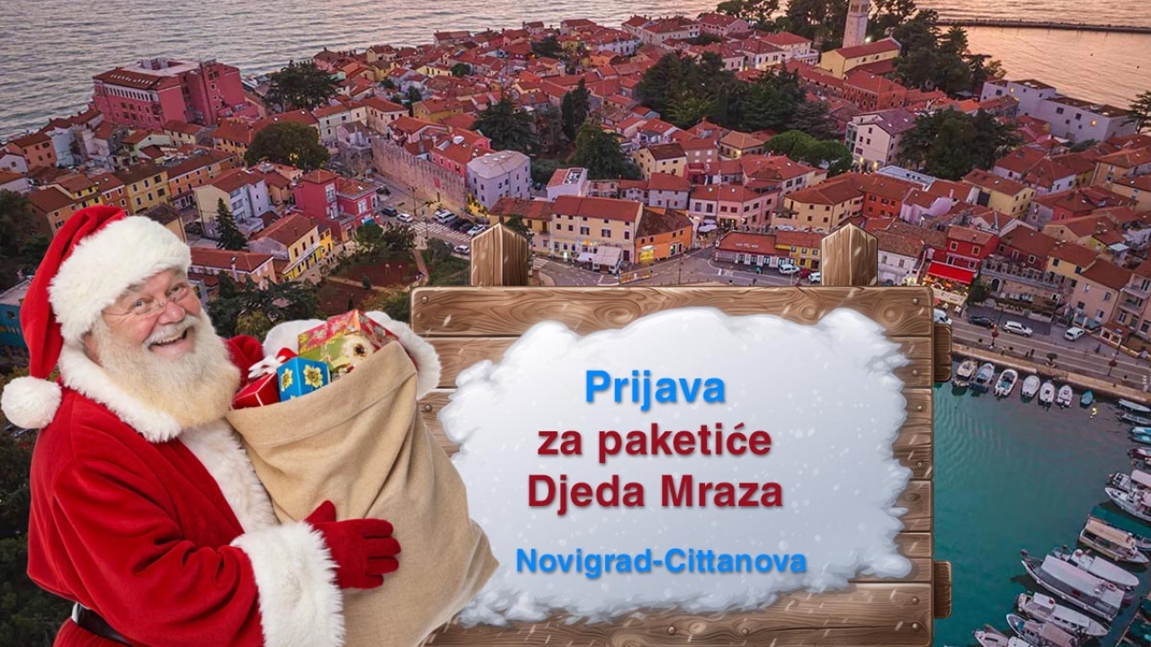 Prijava za paketiće Djeda Mraza – Novigrad-Cittanova