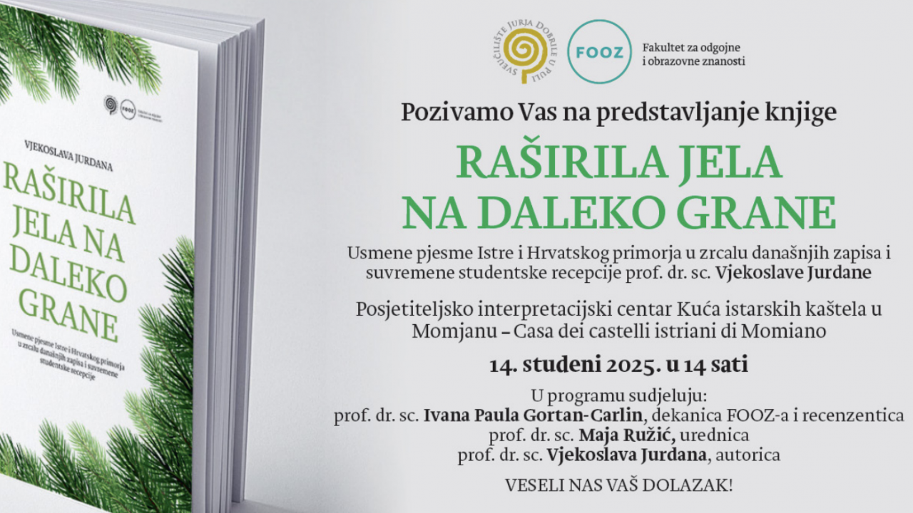 Predstavljanje knjige “Raširila jela na daleko grane” u Momjanu