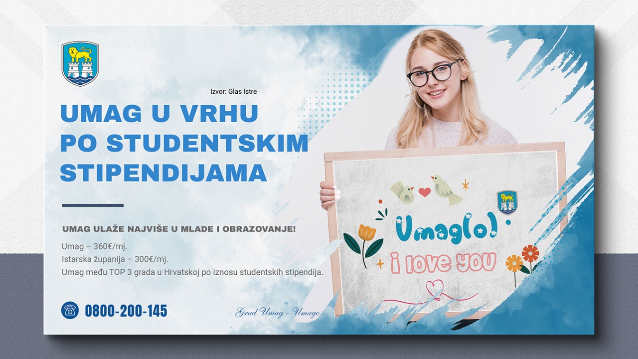 Umag među vodećima po studentskim stipendijama