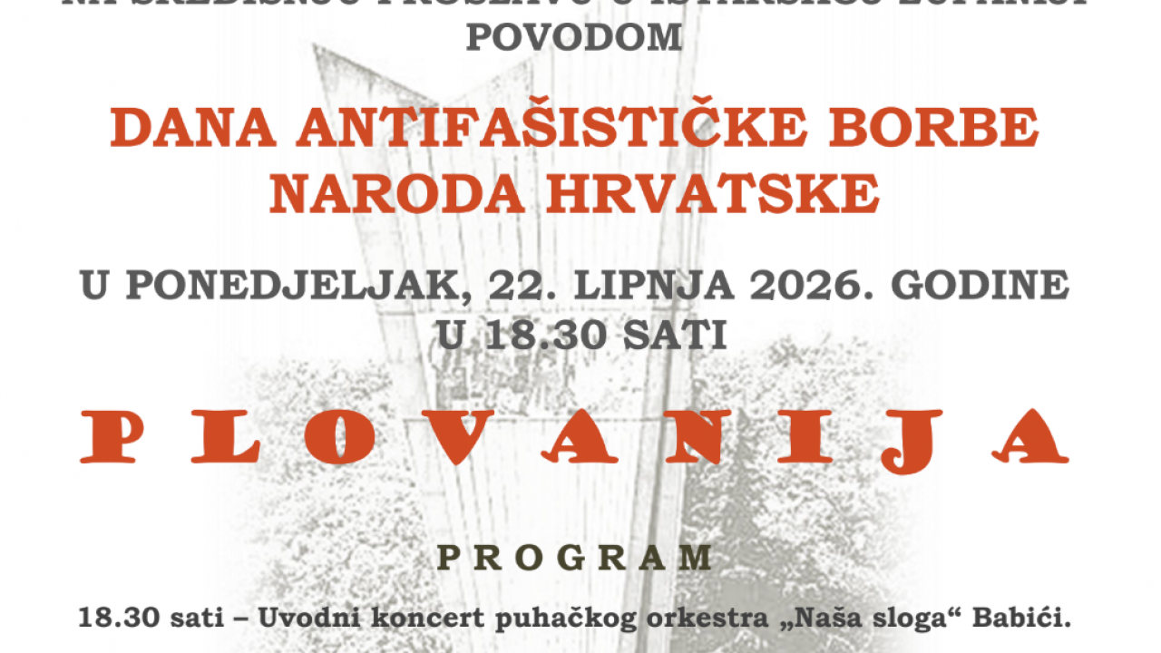 U Plovaniji obilježavanje Dana antifašističke borbe naroda Hrvatske