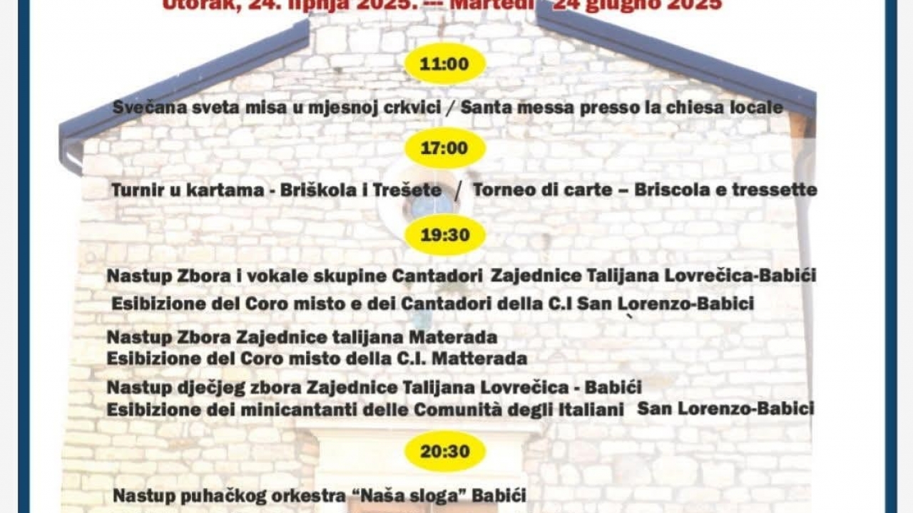 Babići slave Svetog Ivana uz misu, glazbu, tradiciju i zabavu