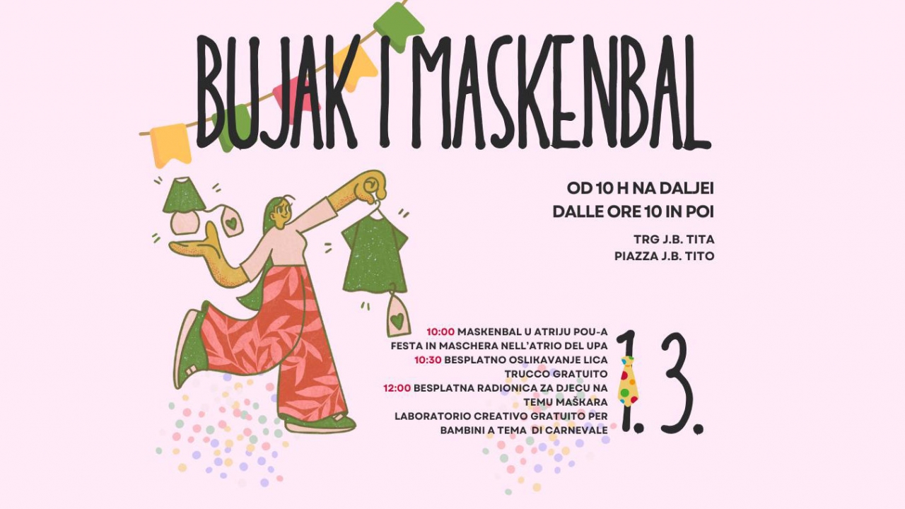 Bujak uz maškare donosi veselje i kreativnost u Buje