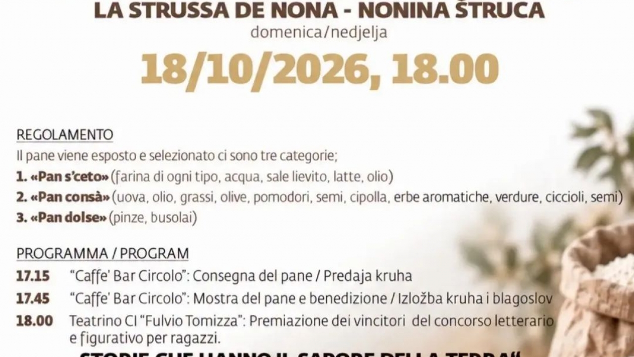 U Umagu se u nedjelju održava tradicionalna Fešta kruha – Dani kruha 2026.