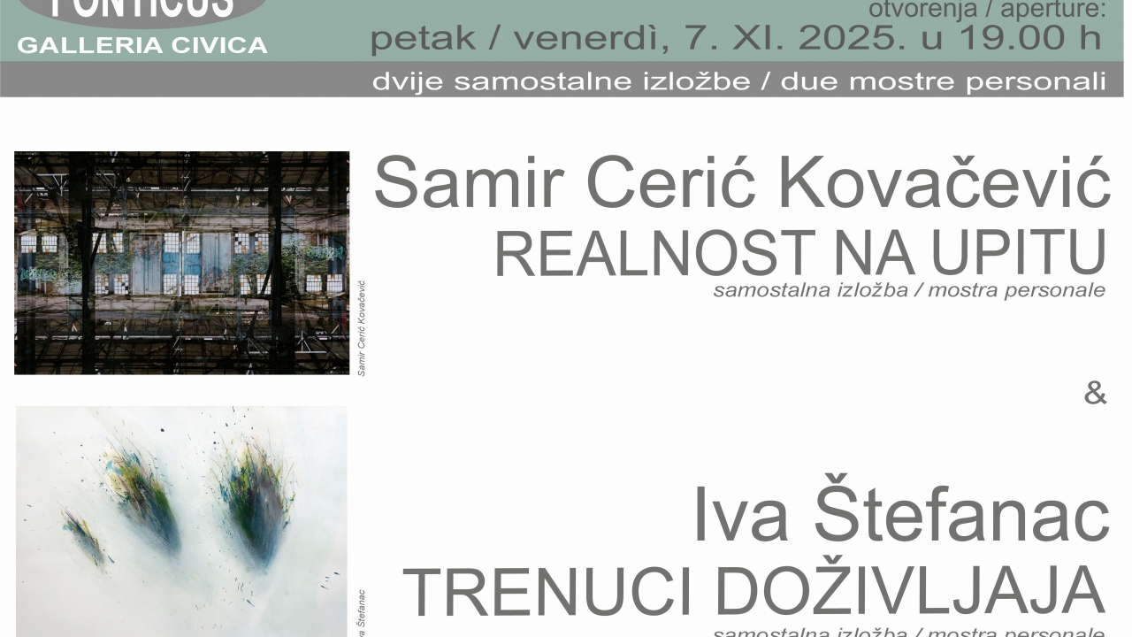 Dvije samostalne izložbe u Grožnjanu otvaraju se 7.11.