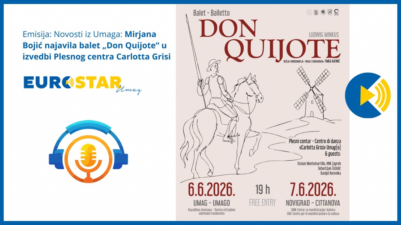 Novosti iz Umaga: Mirjana Bojić najavila balet „Don Quijote“ u izvedbi Plesnog centra Carlotta Grisi
