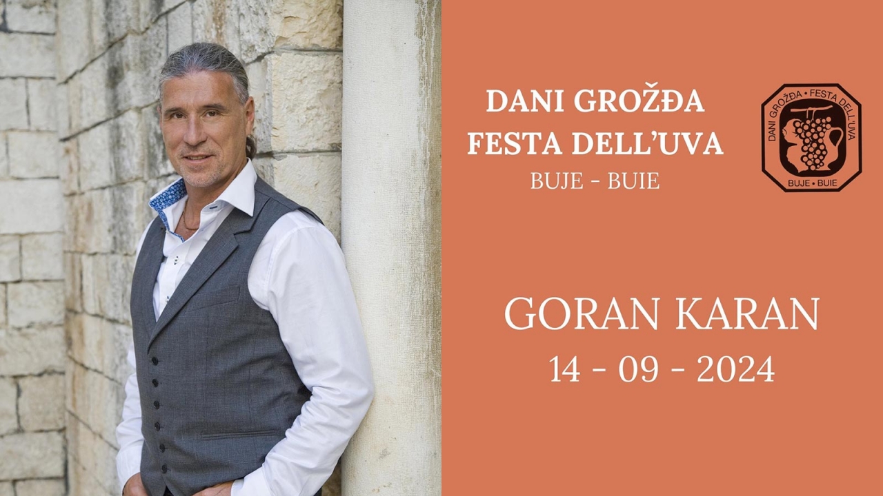 Goran Karan u Bujama 14. rujna na Danima grožđa
