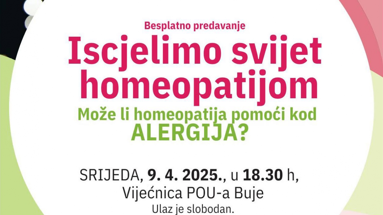 Besplatno predavanje o homeopatiji u Bujama