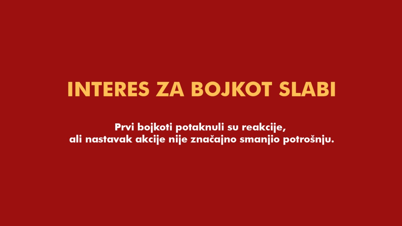 Najnoviji podaci pokazuju da odaziv na bojkot nije bajan
