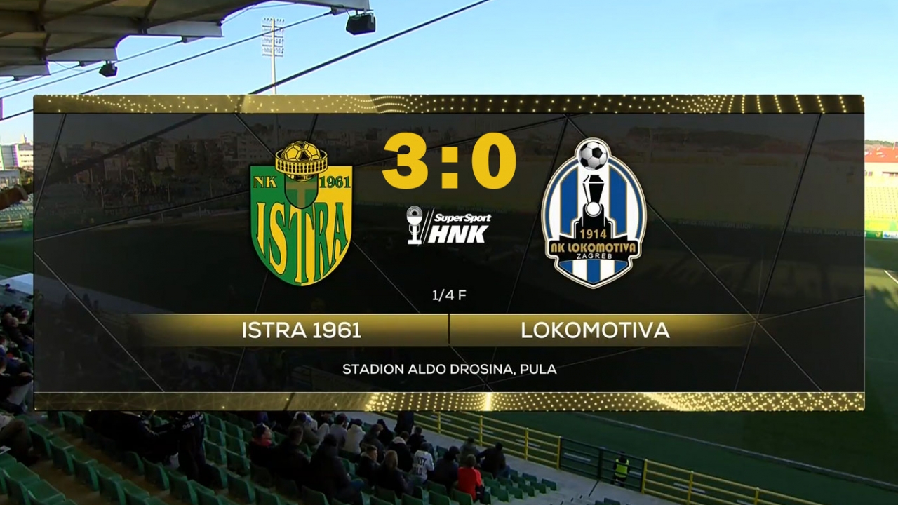 Istra uvjerljivo svladala Lokomotivu i izborila polufinale Kupa