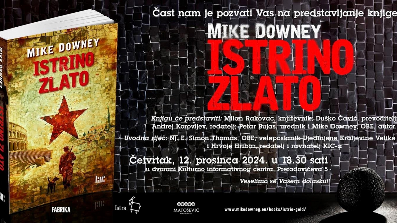 Predstavljen roman „Istrino zlato“ Mikea Downeyja