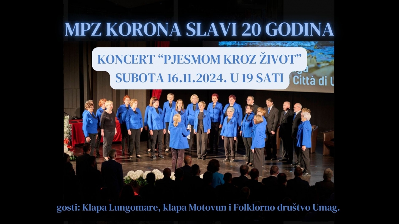 MPZ Korona slavi 20 godina postojanja koncertom 16.11.