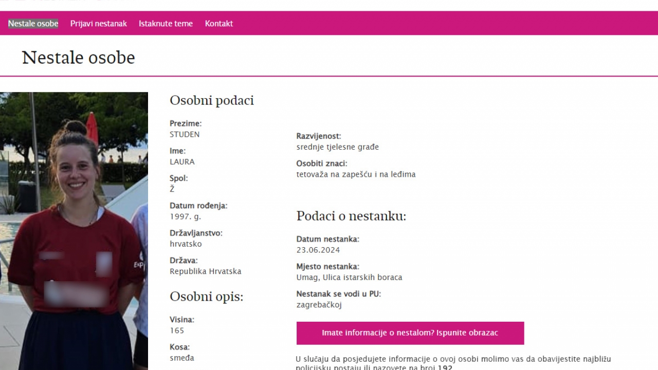 U Umagu nestala djevojka