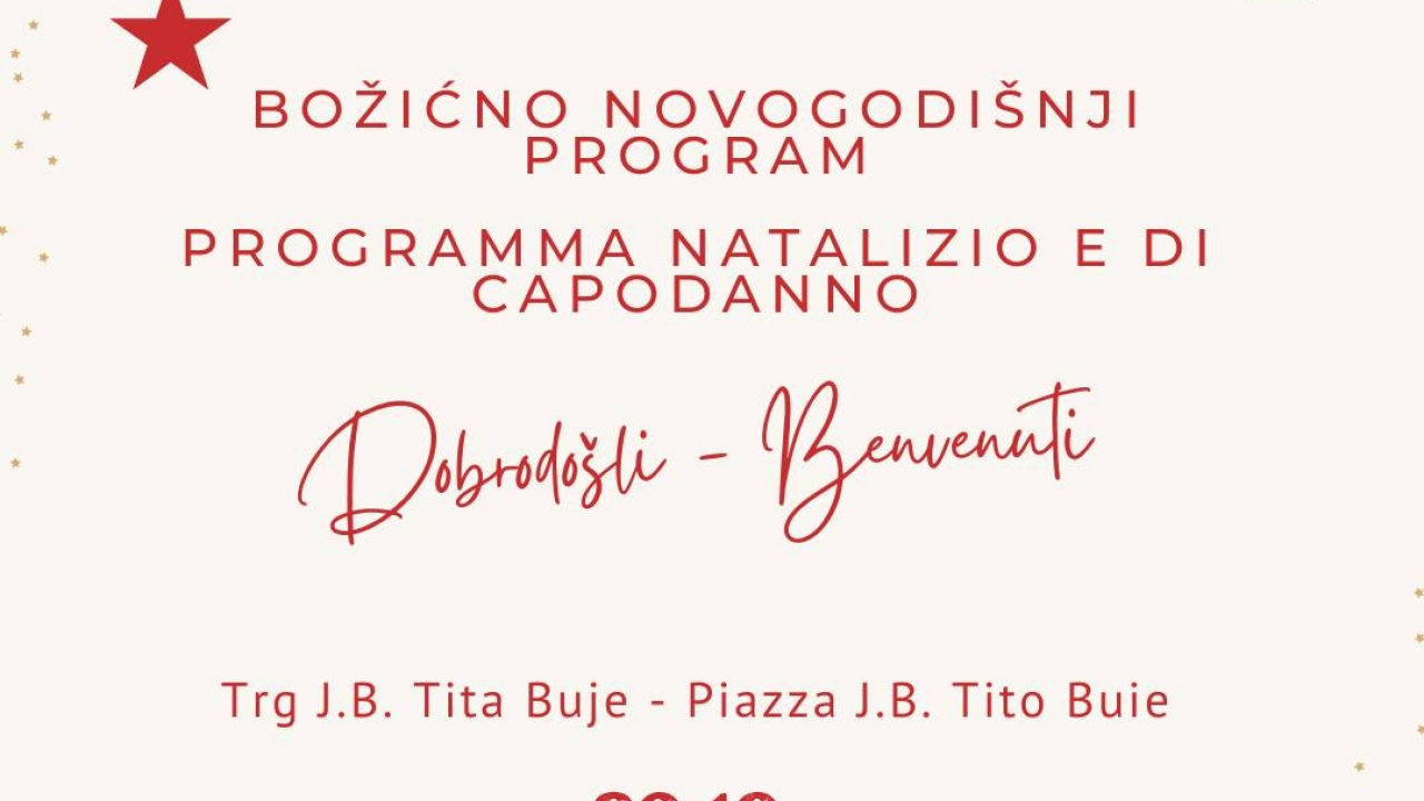 Novi datum Božićnog programa u Bujama