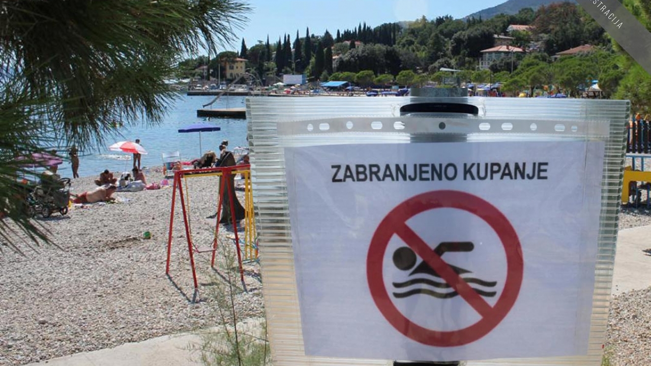 Inspektorat postavio znak zabrane kupanja na plaži u Ičićima