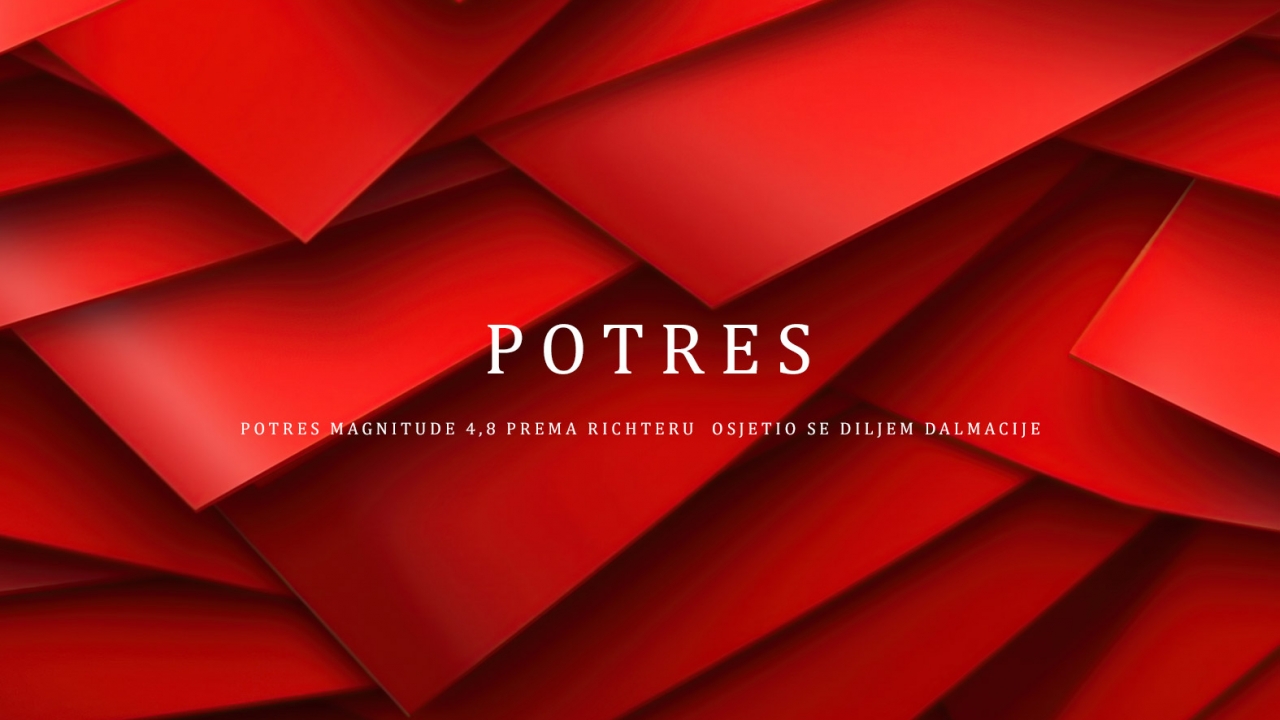 Potres magnitude 4,8 osjetio se diljem Dalmacije
