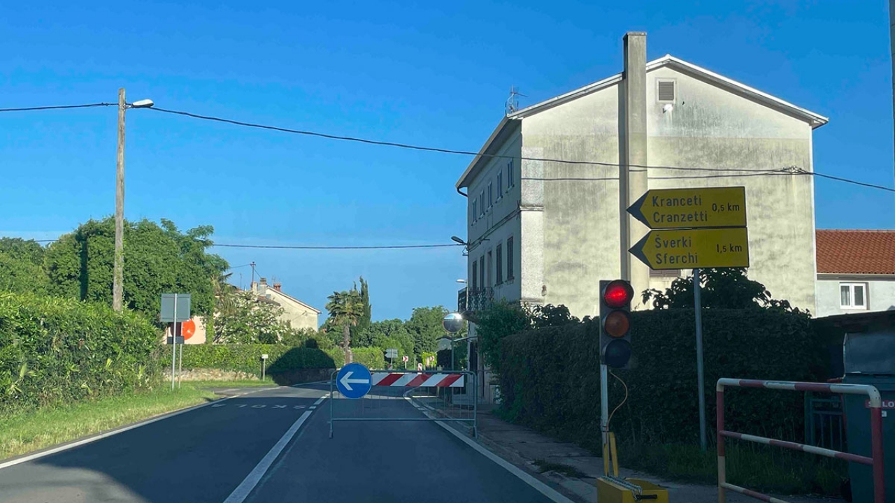 Obavijest o privremenoj regulaciji prometa na državnoj prometnici DC300 Juricani - Sošići