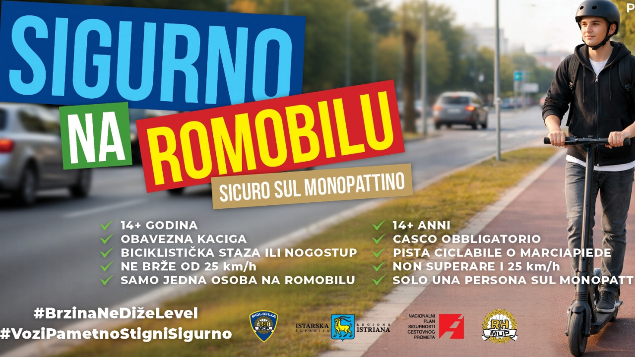 Grad Umag podržao projekt „Sigurno na romobilu“