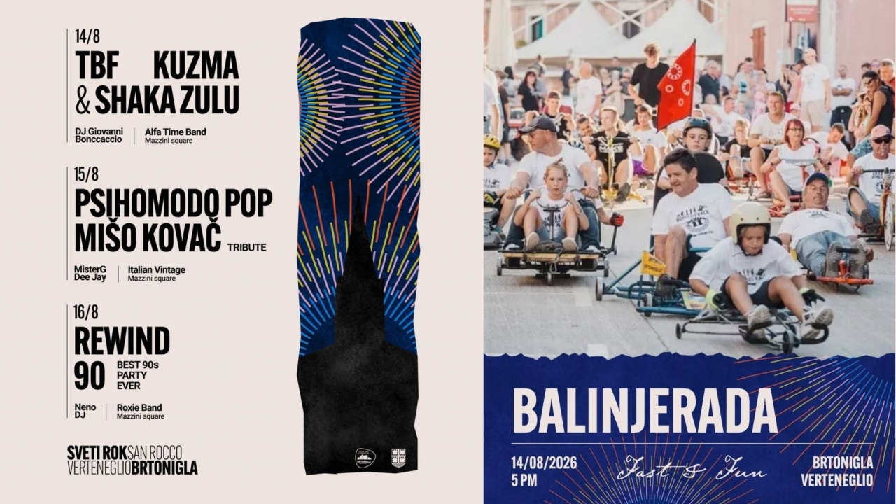 Novosti iz Brtonigle: sve o Fešti sv. Roka i 15. Balinjeradi