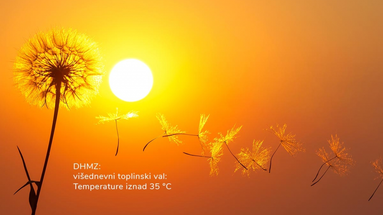 DHMZ upozorava na višednevni toplinski val: Temperature iznad 35 °C
