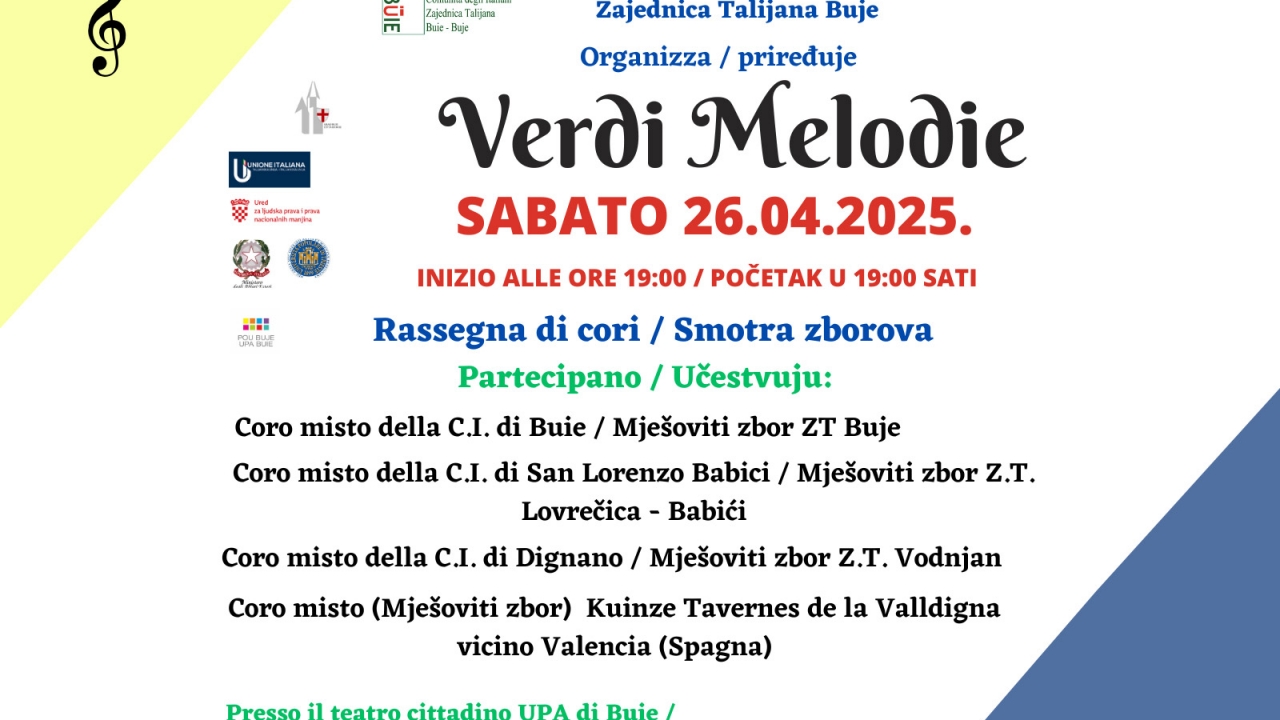 Glazbena večer u Bujama: Verdi melodije donose smotru zborova
