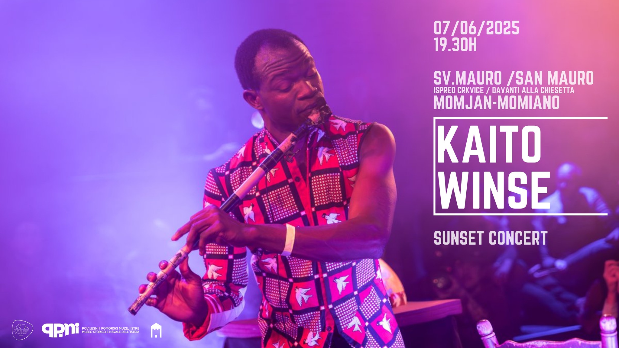 Koncert na zalasku sunca u Momjanu – stiže Kaito Winse