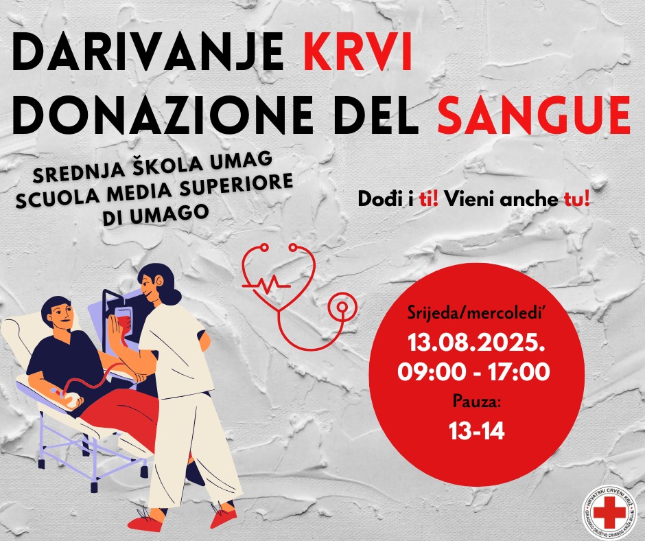Deveta ovogodišnja akcija darivanja krvi: Daruj krv – pokloni nekome život!