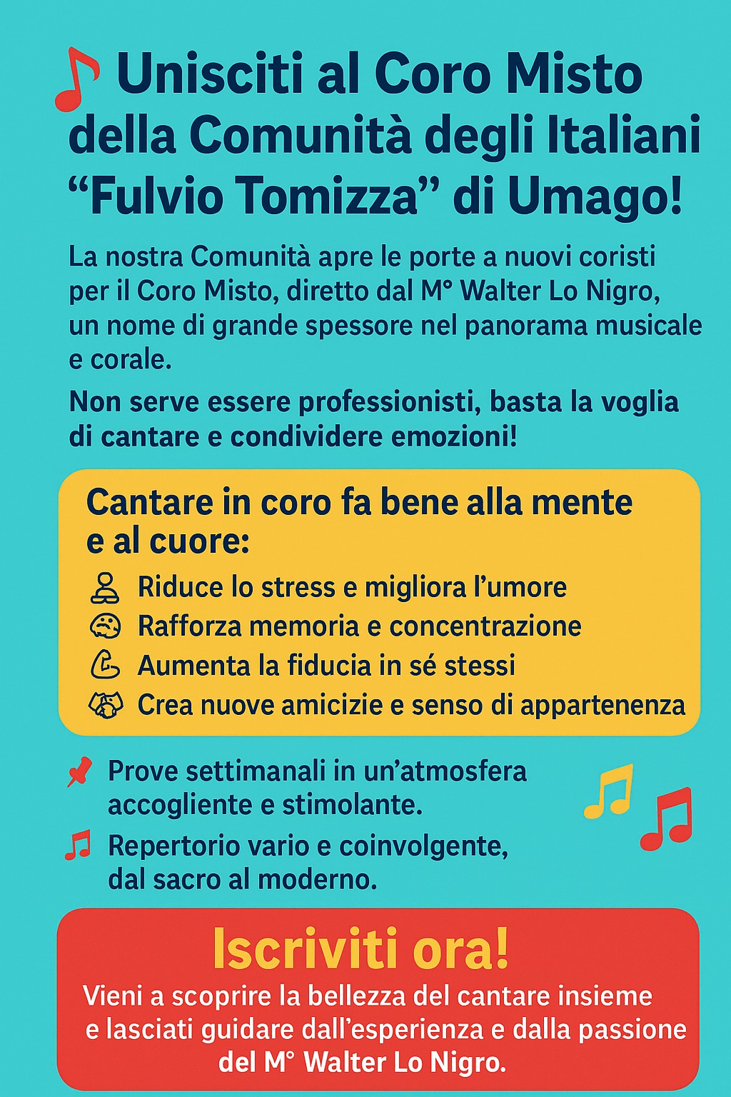 Pridružite se Mješovitom zboru Zajednice Talijana “Fulvio Tomizza” iz Umaga