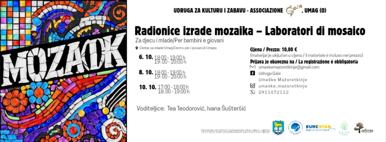 Udruga Gaia organizira radionice za izradu mozaika povodom 25. obljetnice