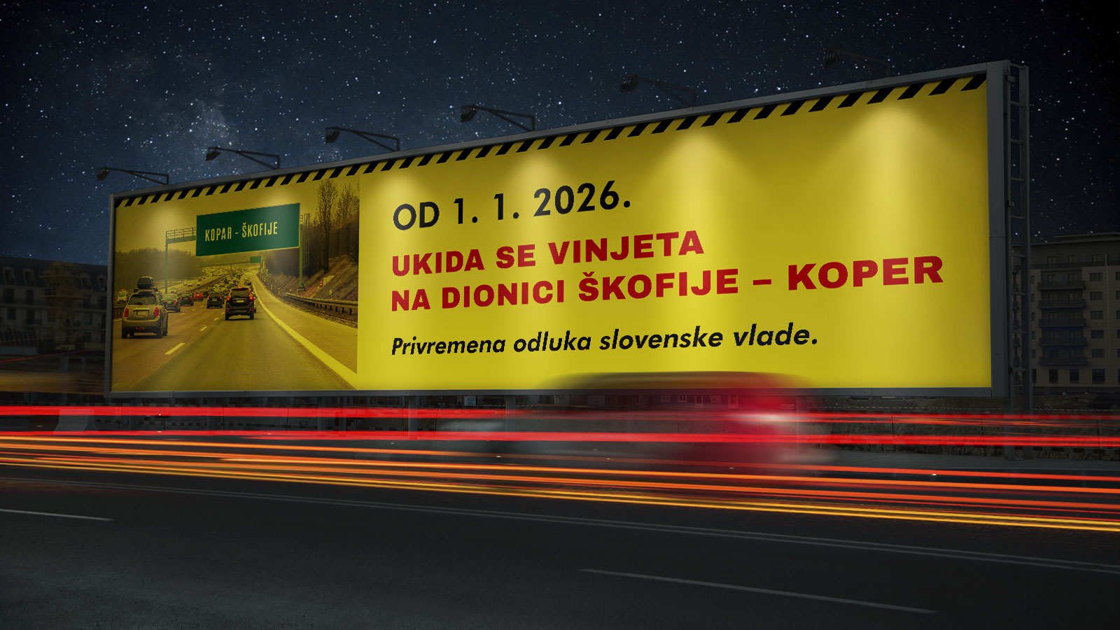 Od Nove godine bez vinjete na brzoj cesti Škofije–Koper